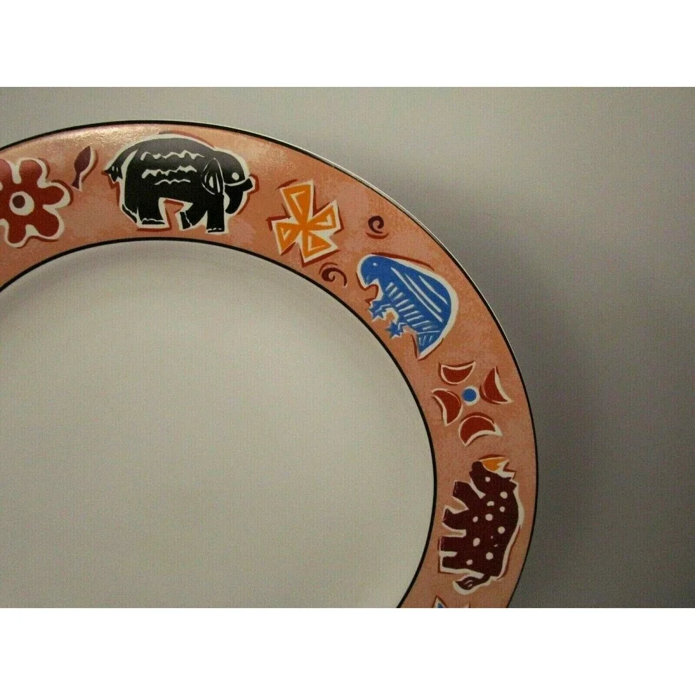 Furio Contemporary Casuals Zoo Animal Dinner Plates bundle of 4